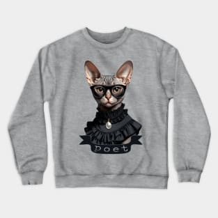 Poet Cat Crewneck Sweatshirt